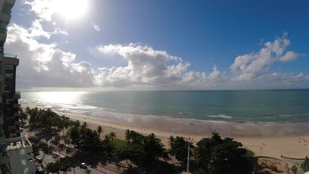 Spiaggia Timelapse Paesaggio Tropicale Destinazioni Viaggio Estive Recife Pernambuco Brasile — Video Stock