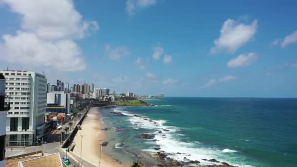 Tropische Reisbestemmingen Het Noordoosten Van Brazilië Salvador Bahia Brazilië Tropische — Stockvideo