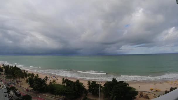 Timelapse Strand Tropisch Landschap Zomer Reisbestemmingen Recife Pernambuco Brazilië — Stockvideo
