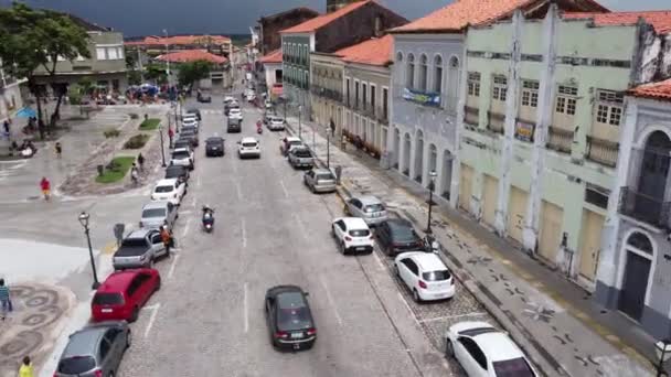 Sao Luis Maranhao Belvárosa Brazília Észak Kelet Brazília Panning Széles — Stock videók