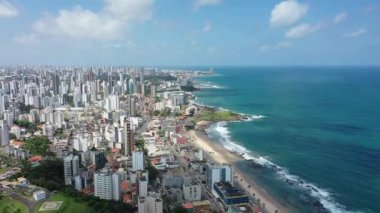 Salvador Bahia Brezilya şehir merkezi. Turizm kartpostalındaki tarihi binalar. Şehrin tarihsel merkezi. Seyahat güzergahı. Tatil gezisi.
