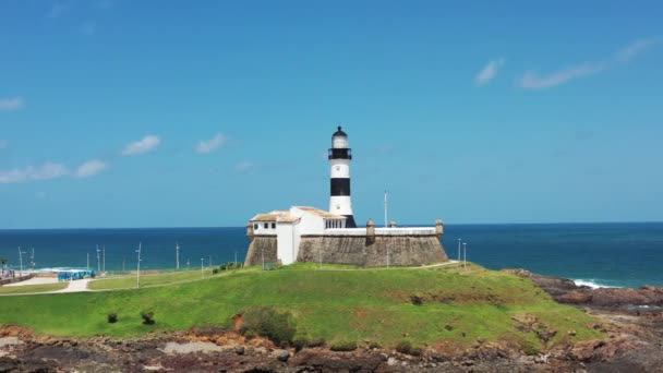 Faro Famoso Noreste Brasileño Salvador Bahia Brasil Destino Viaje Tropical — Vídeos de Stock