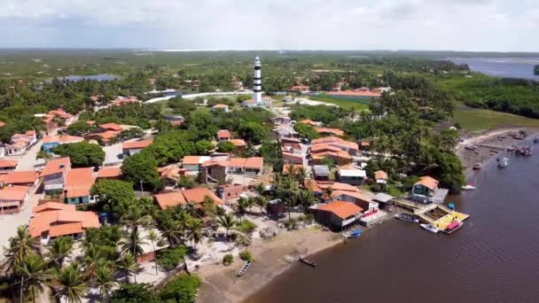 Panning Široký Výhled Brazilské Památky Dešťových Jezer Písečných Dun Lencois — Stock video