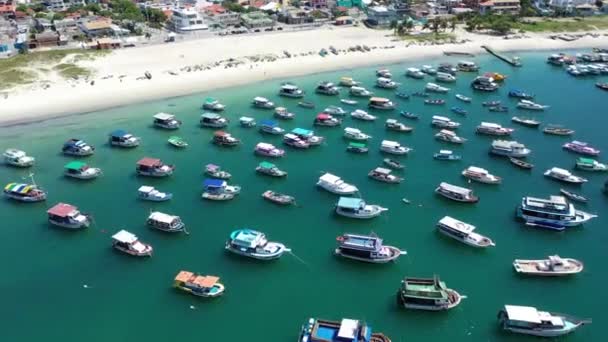 Água Azul Turquesa Cidade Costeira Lagos Região Turismo Região Referência — Vídeo de Stock