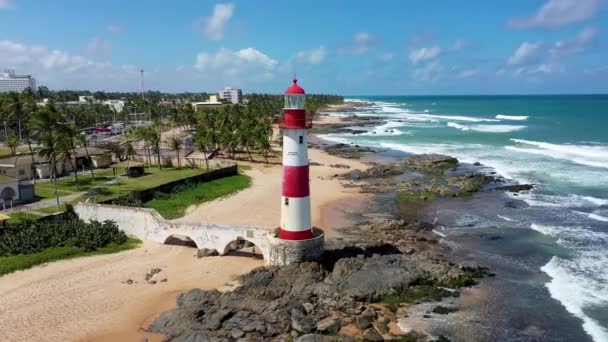 Cityscape Salvador Stat Bahia Brazilia Scena Tropicală Turism Oraș Brazilia — Videoclip de stoc