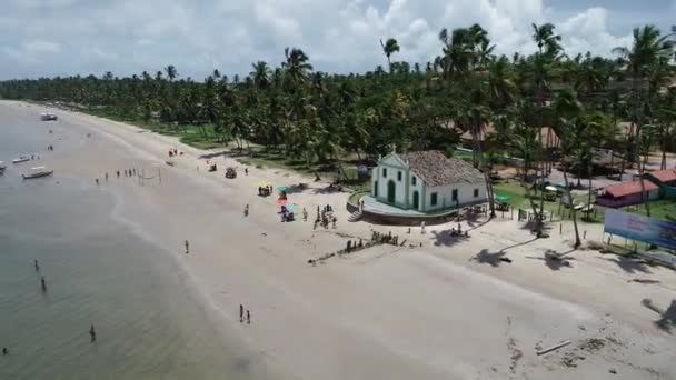 Yaz Plajı Manzarasının Seyahat Sahnesi Açık Hava Tropikal Ortamı Tatil — Stok video