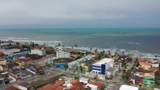 Stunning View Coastal City Itanhaem Sao Paulo Brazil South Coast — Stock Video