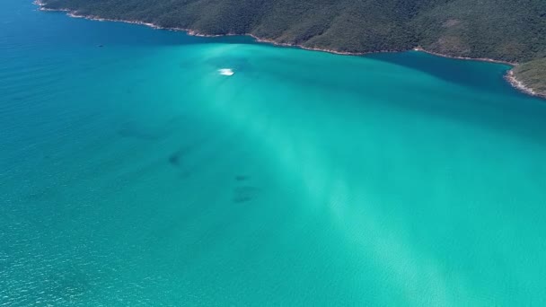 Água Azul Turquesa Cidade Costeira Lagos Região Turismo Região Referência — Vídeo de Stock