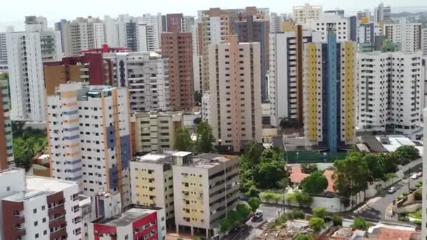 Het Centrum Van Sao Luis Maranhao Brazilië Noordoost Brazilië Panning — Stockvideo