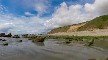 Zaman aşımı plajı. Tropik bir manzara. Yaz seyahatleri. Jericoacoara Ceara Brezilya.