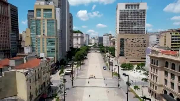 Time Lapse Anhangabau Valley Cityscape Sao Paulo Brazil Impresionante Paisaje — Vídeo de stock