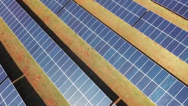 Panneaux Solaires Photovoltaïques Ferme Production Énergie Verte Panneaux Solaires Champ — Video