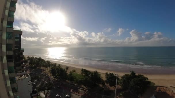 Zeitraffer Strand Tropische Szenerie Sommerreiseziele Recife Pernambuco Brasilien — Stockvideo
