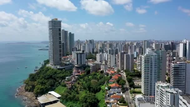 Centre Ville Salvador Bahia Brésil Bâtiments Historiques Carte Postale Touristique — Video