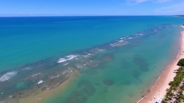 Tropické Pláže Letní Scenérie Bahia Brazílie Arraial Dajuda Beach Orientační — Stock video