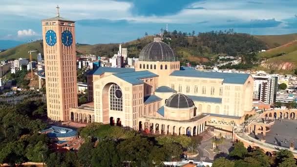 Monumento Santuario Iglesia Religiosa Brasil Santuario Famosa Religión Brasil Famoso — Vídeo de stock