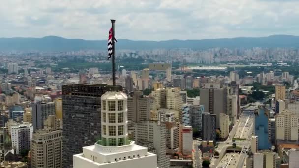Stadsgezicht Van Sao Paulo Brazilië Prachtige Landschap Van Het Centrum — Stockvideo