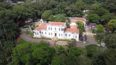 Sao Paulo Brezilya 'daki Butantan Enstitüsü genel merkezi. Coronavirus Aşı Fabrikası ortağı Sinovac Laboratuvarı Çin. Butantan Enstitüsü Covid-19 Aşı Fabrikası. Coronavirus aşısı.