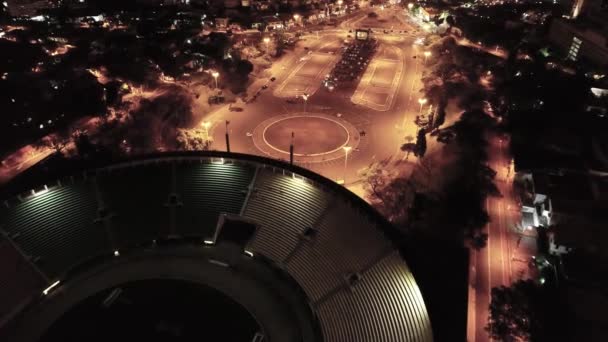 Город Сан Паулу Бразилия Потрясающий Пейзаж Спортивного Центра Центре Города — стоковое видео