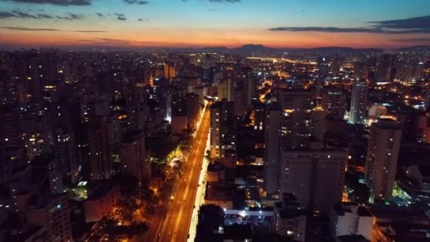 Город Сан Паулу Бразилия Потрясающий Пейзаж Центра Города Метрополис Ландшафт — стоковое видео