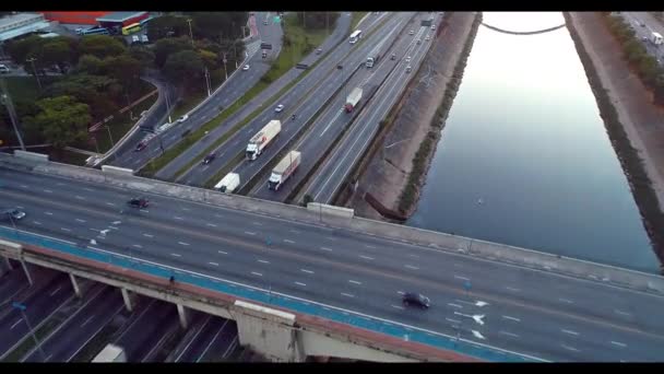 巴西圣保罗的城市景观 市中心区风景秀丽 地标城市的大都市景观 — 图库视频影像