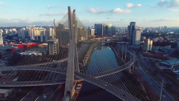 Stadtbild Von Sao Paulo Brasilien Atemberaubende Landschaft Der Innenstadt Der — Stockvideo