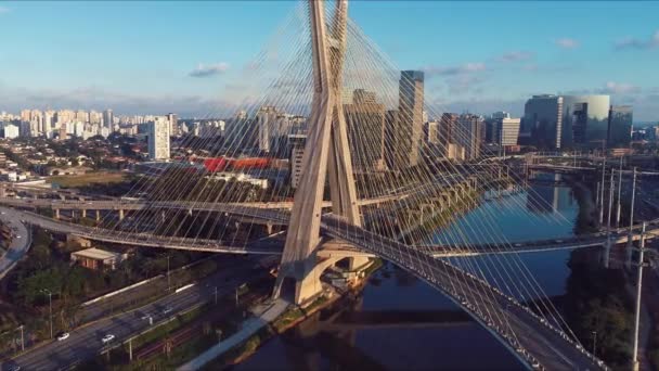 Stadtbild Von Sao Paulo Brasilien Atemberaubende Landschaft Der Innenstadt Der — Stockvideo