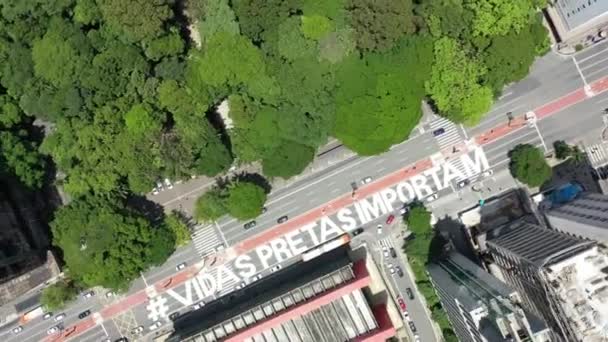 Krajobraz Miasta Sao Paulo Brazylia Wspaniały Krajobraz Śródmieścia Miasta Powiatu — Wideo stockowe