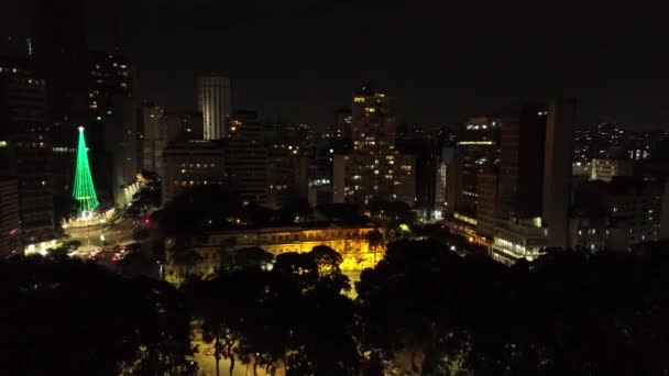 Night Scape Downtown Sao Paulo Brazil Cityscape Sao Paulo Brazil — Stock Video