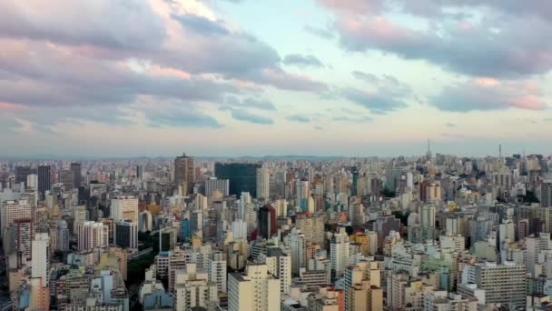 Cidade São Paulo Brasil Paisagem Deslumbrante Centro Cidade Paisagem Metrópole — Vídeo de Stock