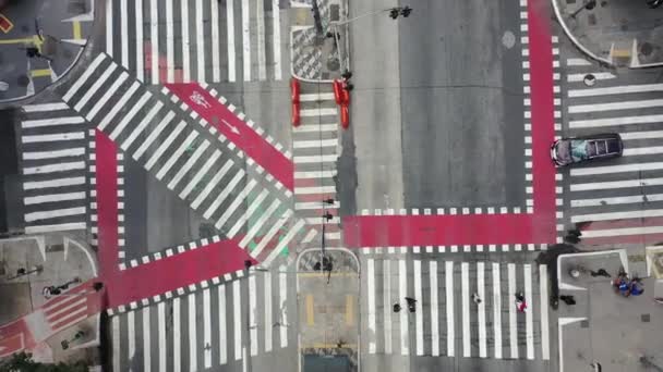 サンパウロの街の風景ブラジル 中心街の街の素晴らしい風景 ランドマーク都市の都市景観 — ストック動画