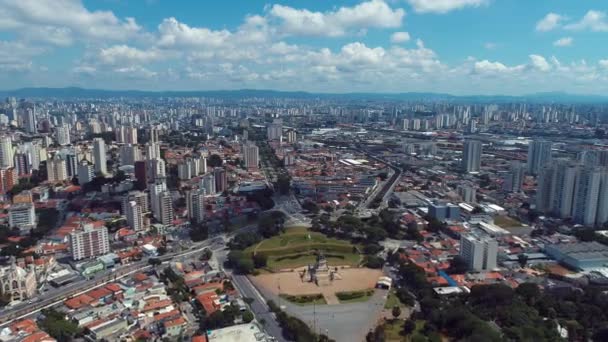 Sao Paulo Brezilya Nın Şehir Manzarası Şehir Merkezinin Çarpıcı Manzarası — Stok video