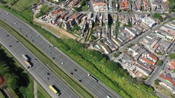 Bandeirantes Snelweg Buurt Van Het Centrum Van São Paulo Brazilië — Stockvideo