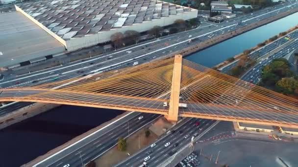 Sao Paulo Brezilya Nın Şehir Manzarası Şehir Merkezinin Çarpıcı Manzarası — Stok video