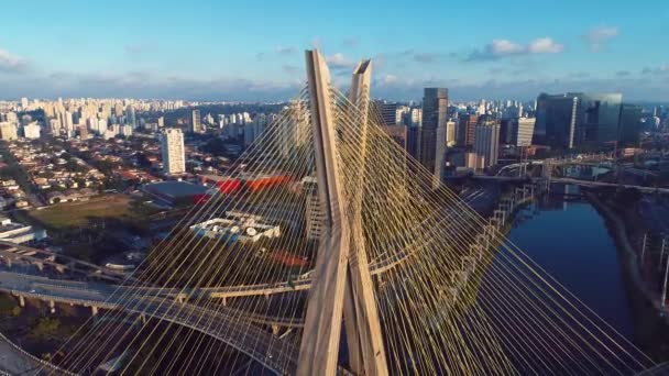 Cityscape Του Σάο Πάολο Βραζιλία Εκπληκτικό Τοπίο Στο Κέντρο Της — Αρχείο Βίντεο