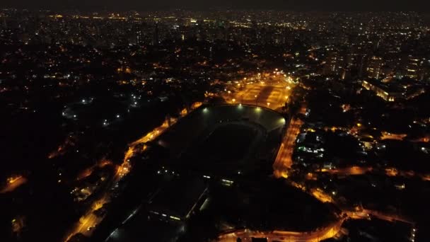 Stadsbilden Sao Paulo Brasilien Fantastiskt Landskap Sportcenter Centrum Fotbollsplan Stadion — Stockvideo