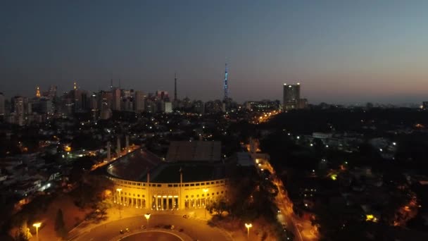 Cidade São Paulo Brasil Paisagem Deslumbrante Centro Desportivo Centro Cidade — Vídeo de Stock