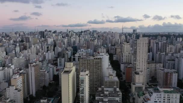 Cidade São Paulo Brasil Paisagem Deslumbrante Centro Cidade Paisagem Metrópole — Vídeo de Stock