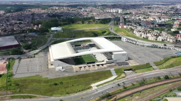 Sao Paulo Brezilya Şehir Merkezindeki Göz Kamaştırıcı Spor Manzarası Sao — Stok video