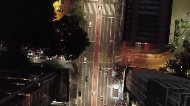 Notte Nel Centro San Paolo Brasile Quartiere Del Centro Notte — Video Stock