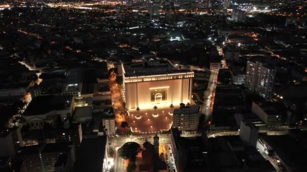 Panorama Notturno Centro San Paolo Brasile Paesaggio Urbano San Paolo — Video Stock