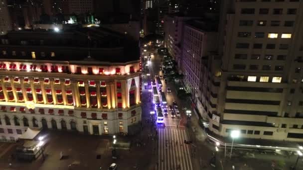 Paysage Nocturne Centre Ville Sao Paulo Brésil Paysage Urbain Sao — Video
