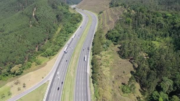 Bandeirantes Motorväg Nära Centrum Sao Paulo Brasilien Berömd Brasiliansk Väg — Stockvideo