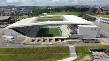 Sao Paulo Brezilya şehir merkezindeki göz kamaştırıcı spor manzarası. Sao Paulo Brezilya şehir merkezindeki futbol stadyumu. Sao Paulo Brezilya şehir manzarası.