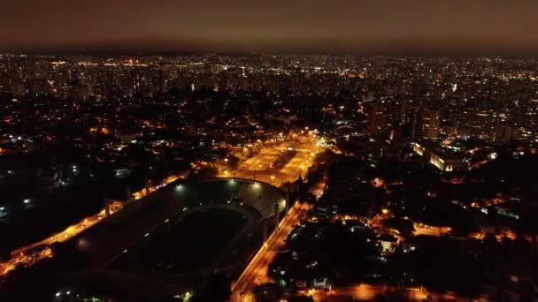 Stadsbilden Sao Paulo Brasilien Fantastiskt Landskap Sportcenter Centrum Fotbollsplan Stadion — Stockvideo