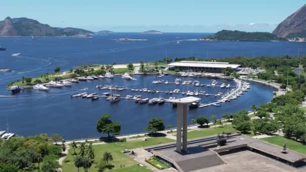 Ρίο Ντε Τζανέιρο Βραζιλία Πανοραμική Θέα Στο Κέντρο Του Ρίο — Αρχείο Βίντεο