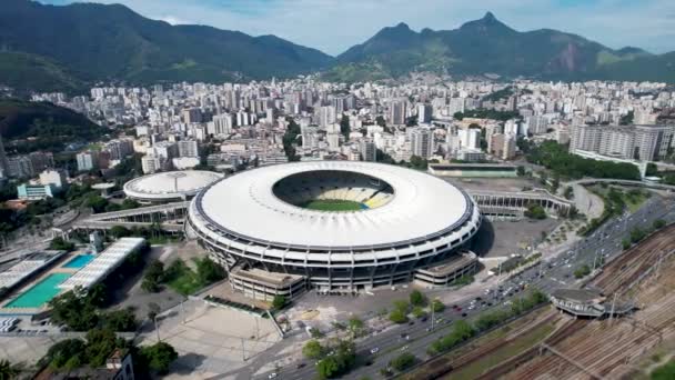 Kota Rio Janeiro Brasil Pemandangan Yang Menakjubkan Dari Pusat Olahraga — Stok Video