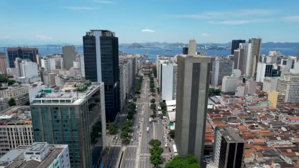 Rio Janeiro Brasilien Vargas President Avenue Der Innenstadt Von Rio — Stockvideo