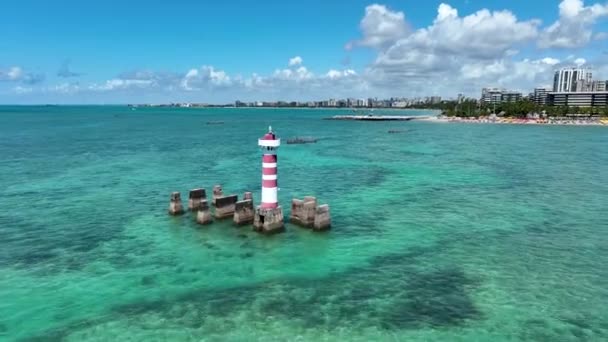 Ville Maceio Alagoas Brésil Plage Historique Nord Est Brésil Tropical — Video