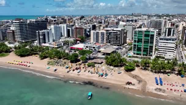 Ciudad Maceio Alagoas Brasil Playa Emblemática Noreste Brasil Tropical Travel — Vídeo de stock